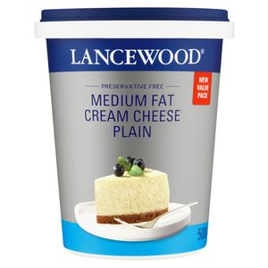 Lancewood Plain Medium Fat Cream Cheese 500g